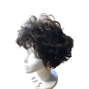 Paula Young Cassidy Short Brown Curly Synthetic Wig Color 8 Hair Layered Shag